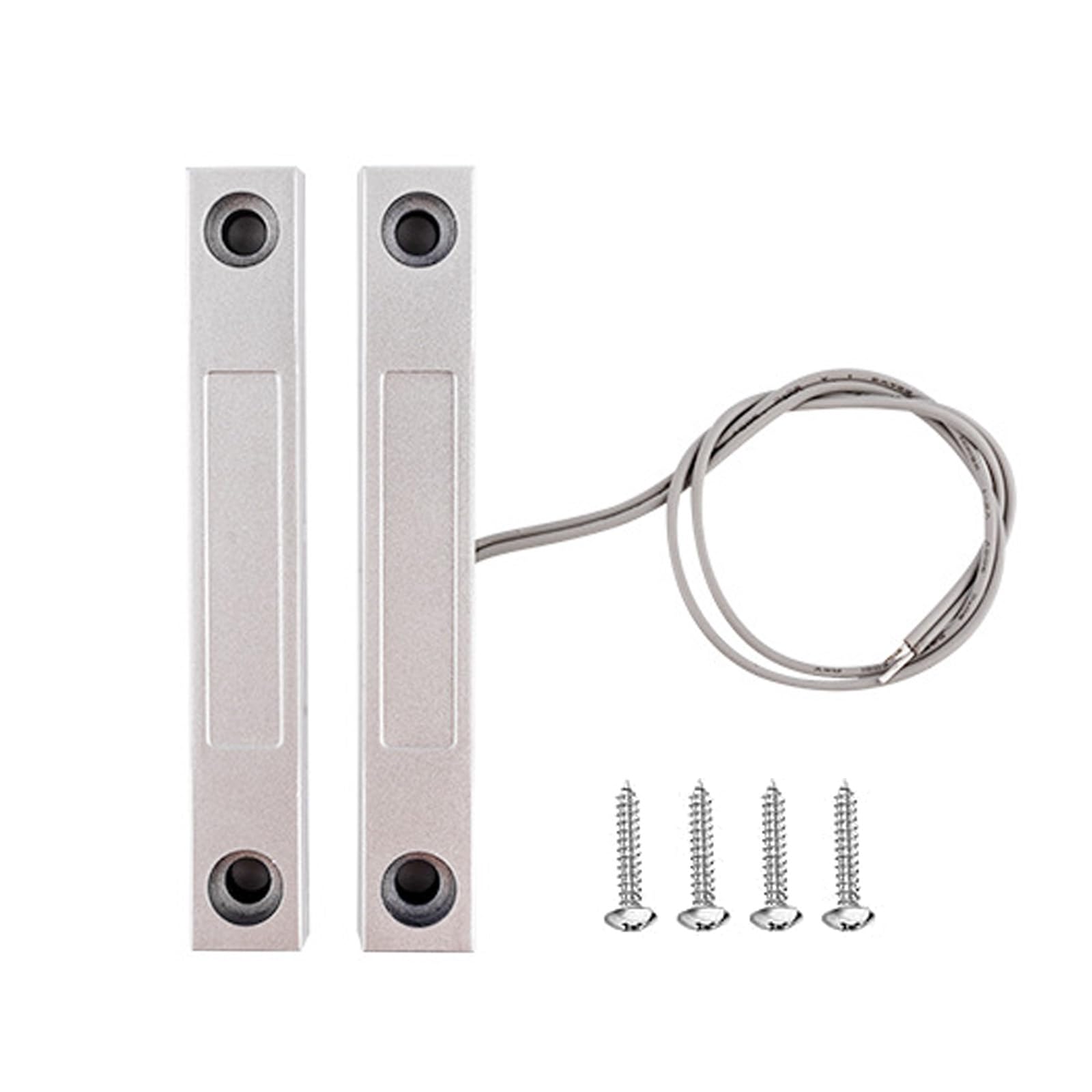 Home Security Wired Rolling Door Contact Magnetic Reed Switch Alarm Sensor - NC Normally Closed for Garage, Warehouse & Office Doors - DIY Installation & Smart Home Integration