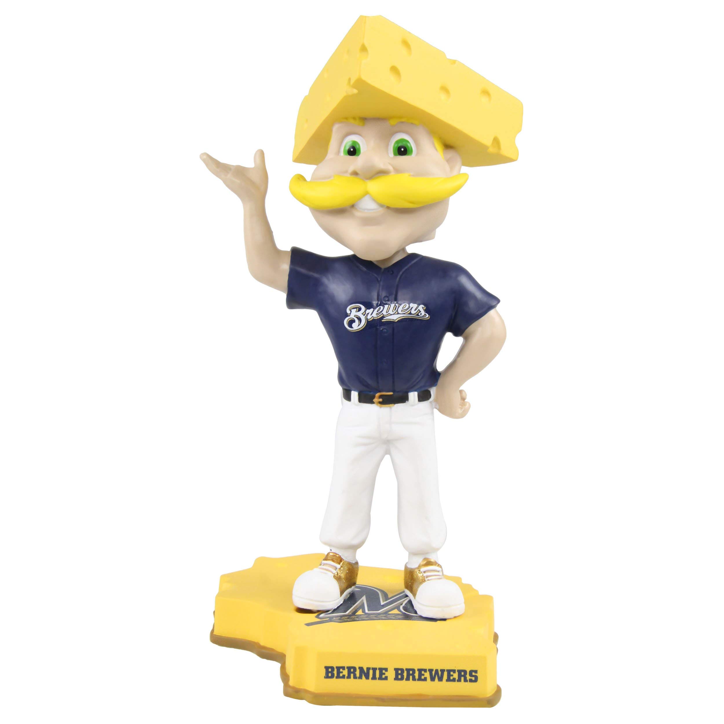 Bernie Brewer Milwaukee Brewers Cheesehead Hat Special Edition Bobblehead - MLB Collectible for Baseball Fans | Perfect for Game Day & Sports Memorabilia Collection