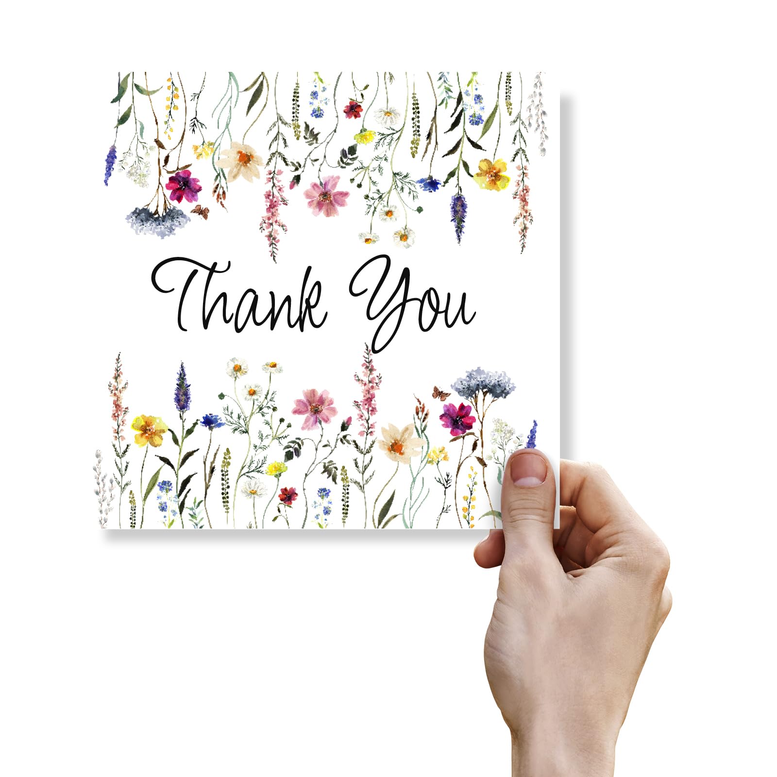Punkcards - Handmade Thank You Cards (Single Pack, Made in UK) - Perfect for Weddings, Birthdays & Appreciation Gifts
