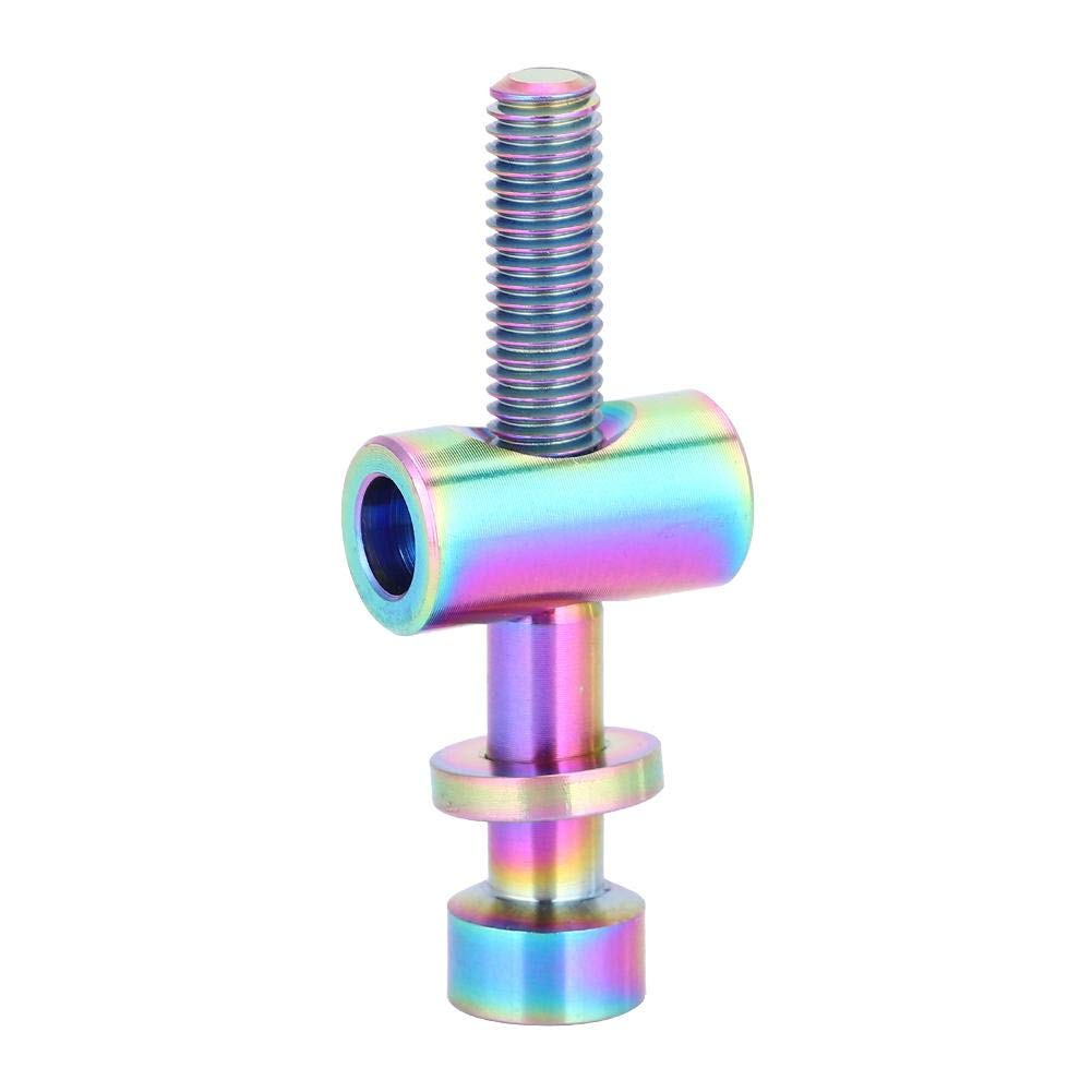 LetCart Titanium Alloy Bicycle Seatpost Screw - M5x30/35/40mm Round Head Fixing Bolt (M5x35 Magic Color) | Durable Bike Seat Clamp Replacement for Road & Mountain Bikes