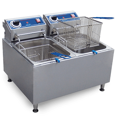 Globe PF32E 32 lb. Commercial Countertop Electric Deep Fryer - Perfect for Restaurants, Food Trucks & Catering Businesses