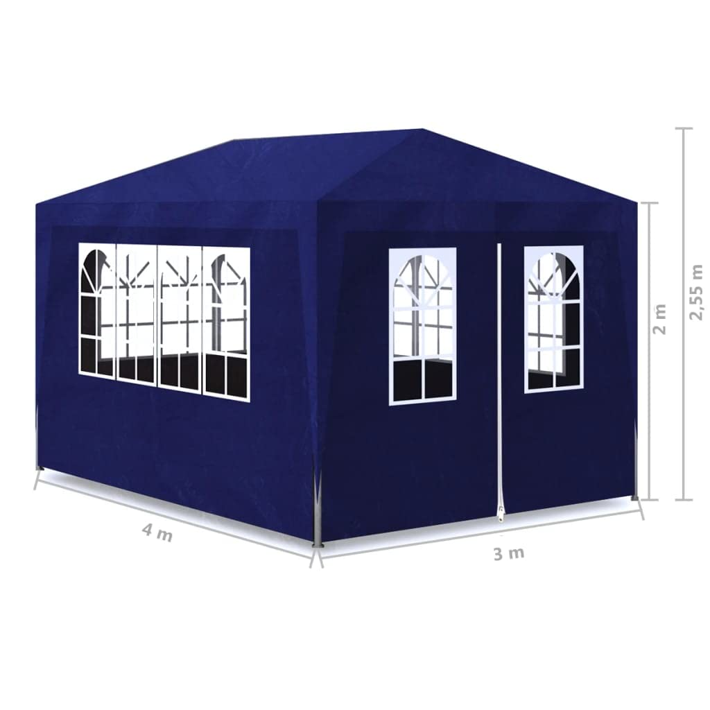 CHARMMA 10x13 ft Heavy Duty Party Tent - Large Outdoor Pop Up Canopy for Weddings, Backyard Parties & Events | Waterproof & UV Protection | Perfect for Picnics, Camping & Outdoor Gatherings (Blue)