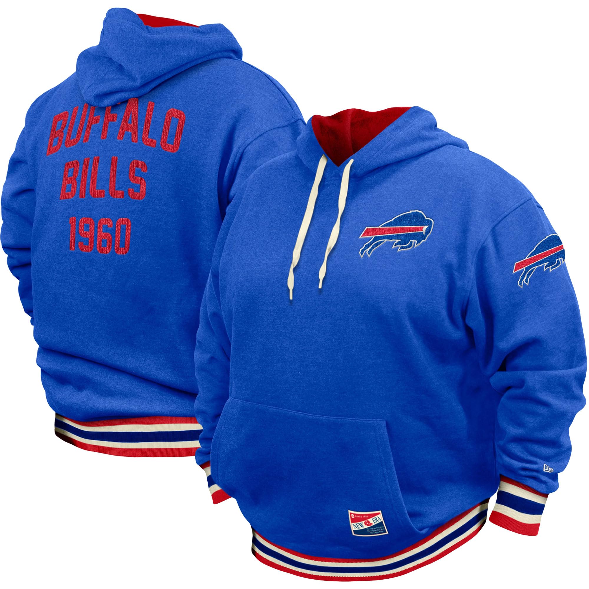 New Era Men's NFL Big & Tall Pullover Hoodie - Official Licensed NFL Apparel for Plus Size Fans - Perfect for Game Day, Tailgating & Casual Wear