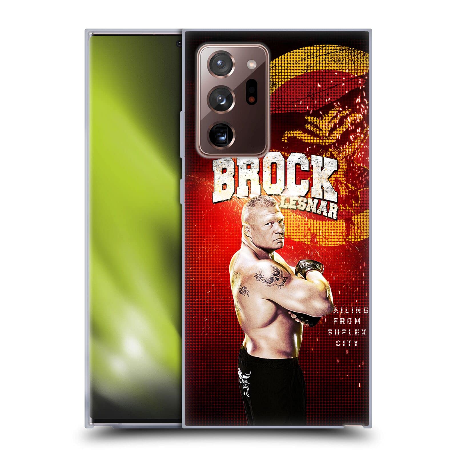 WWE Brock Lesnar Galaxy Note20 Ultra 5G Case - Officially Licensed Soft Gel Phone Cover for Impact Protection | Perfect for Wrestling Fans & Daily Use
