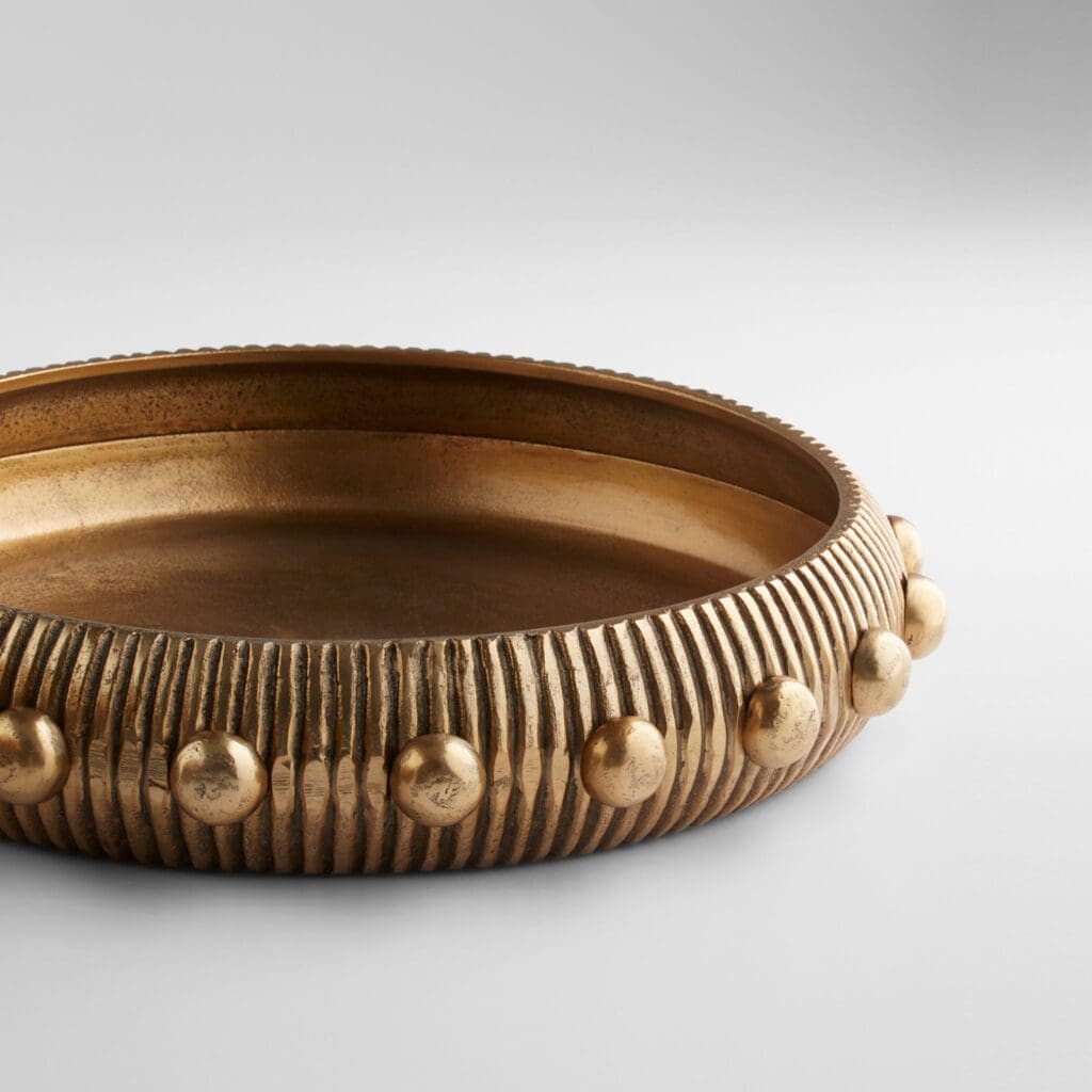 Cyan Design 11699 Small Antique Brass Batten Tray - Elegant Serving Tray for Dining, Home Decor, and Gift Giving