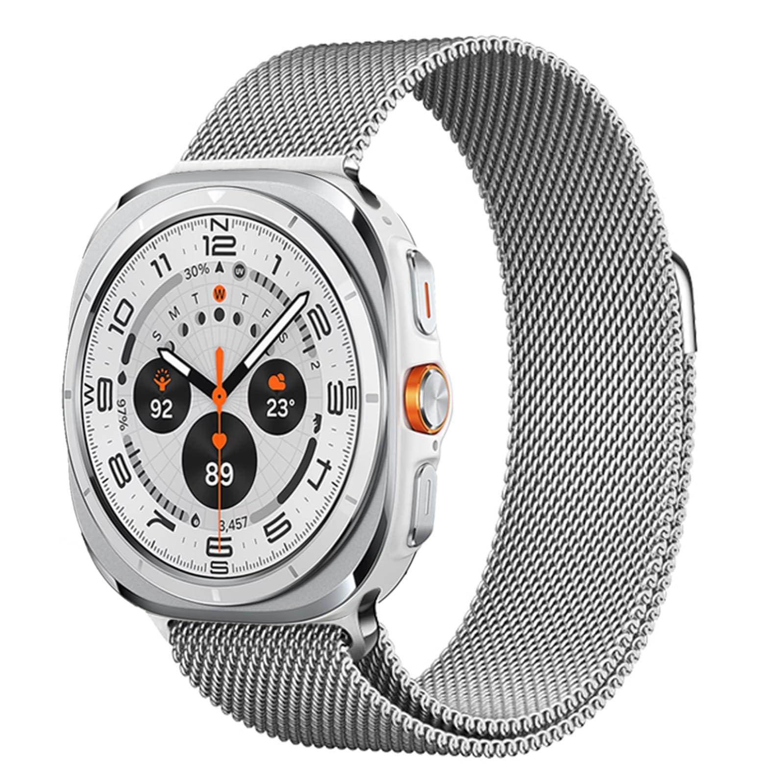 Magnetic Strap for Samsung Galaxy Watch Ultra 47mm - Stainless Steel Milanese Loop Band for Men & Women | Perfect for Workouts & Daily Wear
