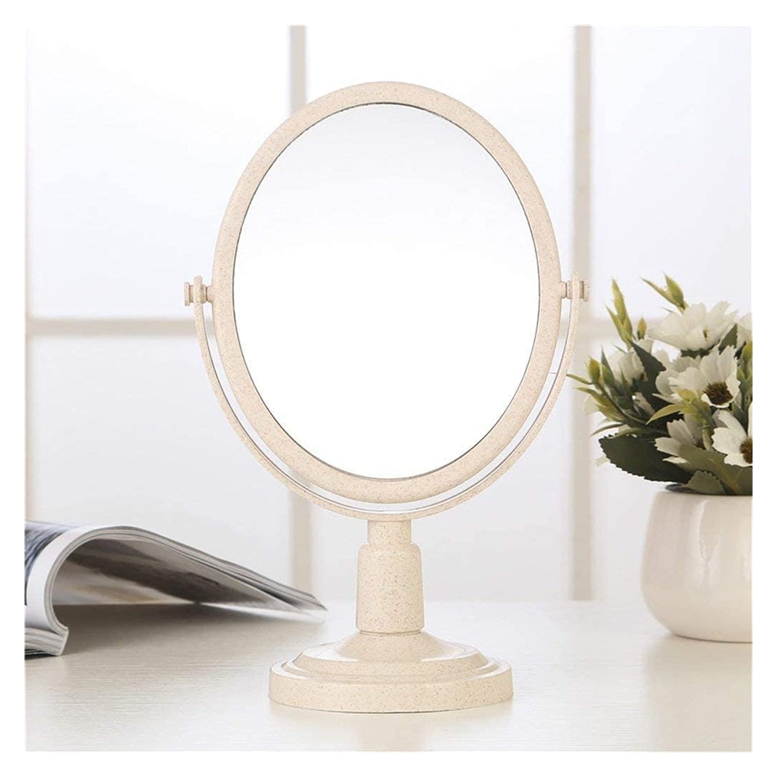 KEKEYANG Makeup Mirror - Double-Sided Vanity Mirror with LED Lights, Portable Desktop Dressing Mirror for Home & Travel, European Style Princess Mirror (Size A) - Perfect for Makeup Application, Skincare Routine, and Hair Styling