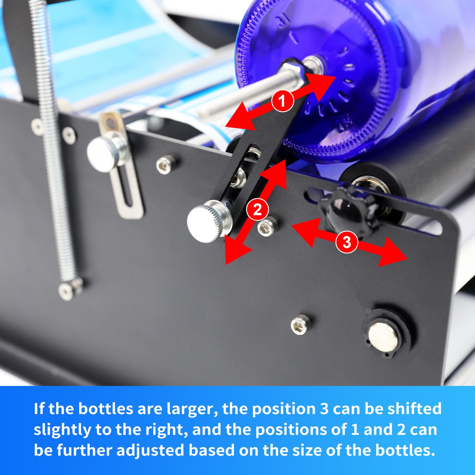 Manual Lager Size Round Bottle Labeling Machine - Wine Bottle Sticker Applicator for Home Brewing & Commercial Use