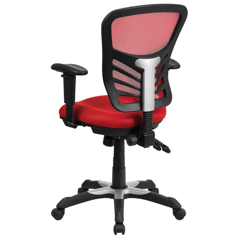 FLASH Mid Back Mesh Executive Office Chair - Ergonomic Swivel Chair with Adjustable Arms & Lumbar Support (Model HL 0001) - Perfect for Home Office, Gaming & Workspaces