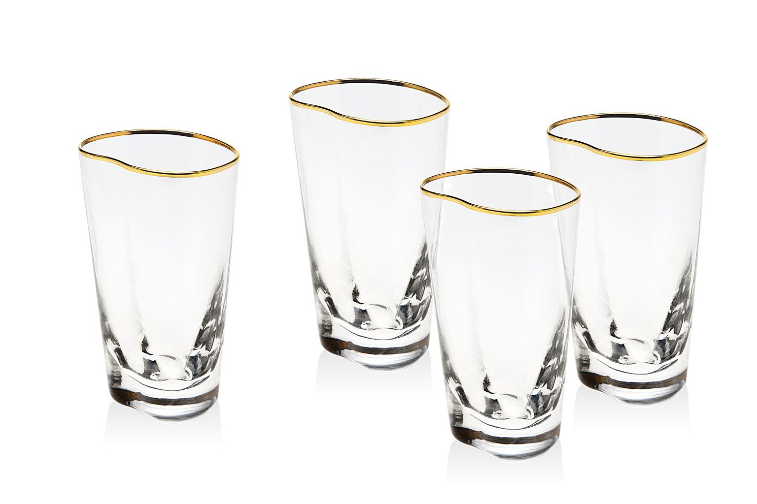 Premium Godinger Highball Glasses Set - 16oz Crystal Clear Drinking Glasses for Cocktails, Iced Tea & Beverages - Elegant Barware for Home, Parties & Restaurants
