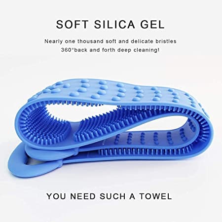 Kawna BHAWNA CVF Silicone Body Scrubber & Exfoliating Bath Belt - Gentle Skin Cleansing for Men, Women & Kids (Multicolor) - Perfect for Shower, Spa & Daily Skincare Routine