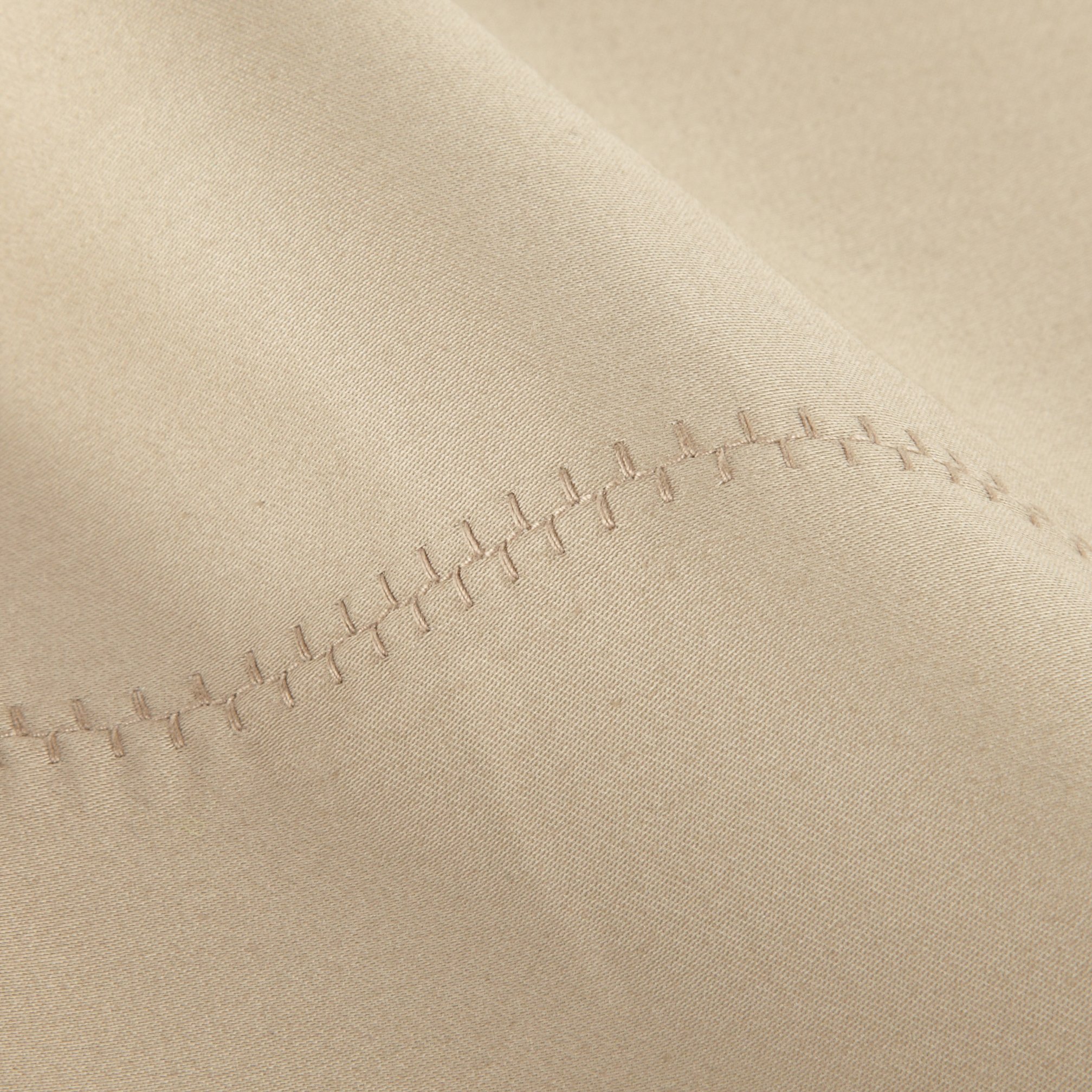 Calvin Klein Home Studio Florence Stitch King Size Pillowcase in Twine - Luxury Bedding for Master Bedroom & Guest Room Decor
