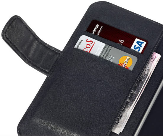 HTC One M9 Wallet Case - Premium Black Leather Phone Cover with Card Slots | Perfect for Business, Travel & Daily Use
