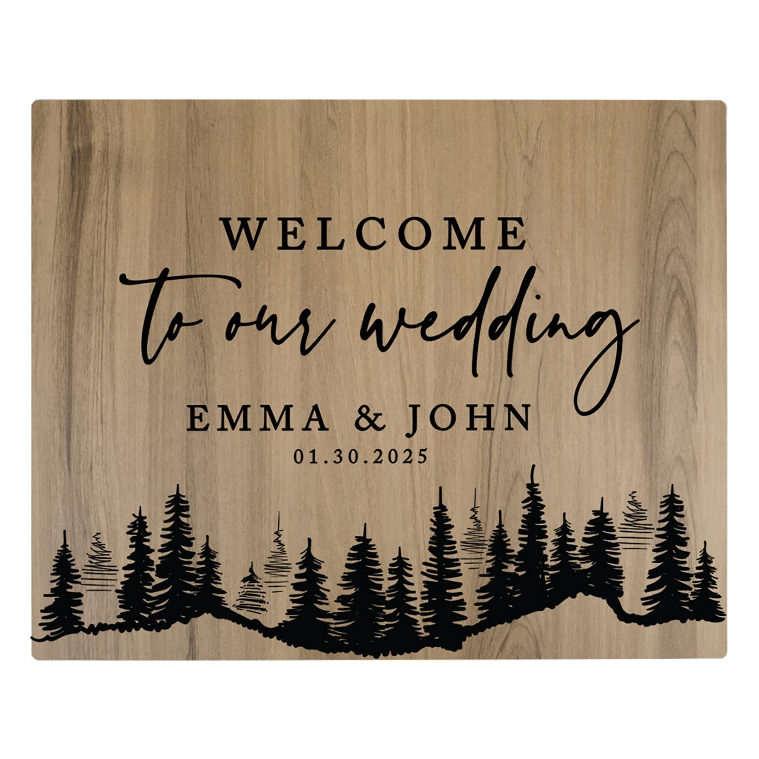 Custom Wooden Welcome Sign for Wedding - 16