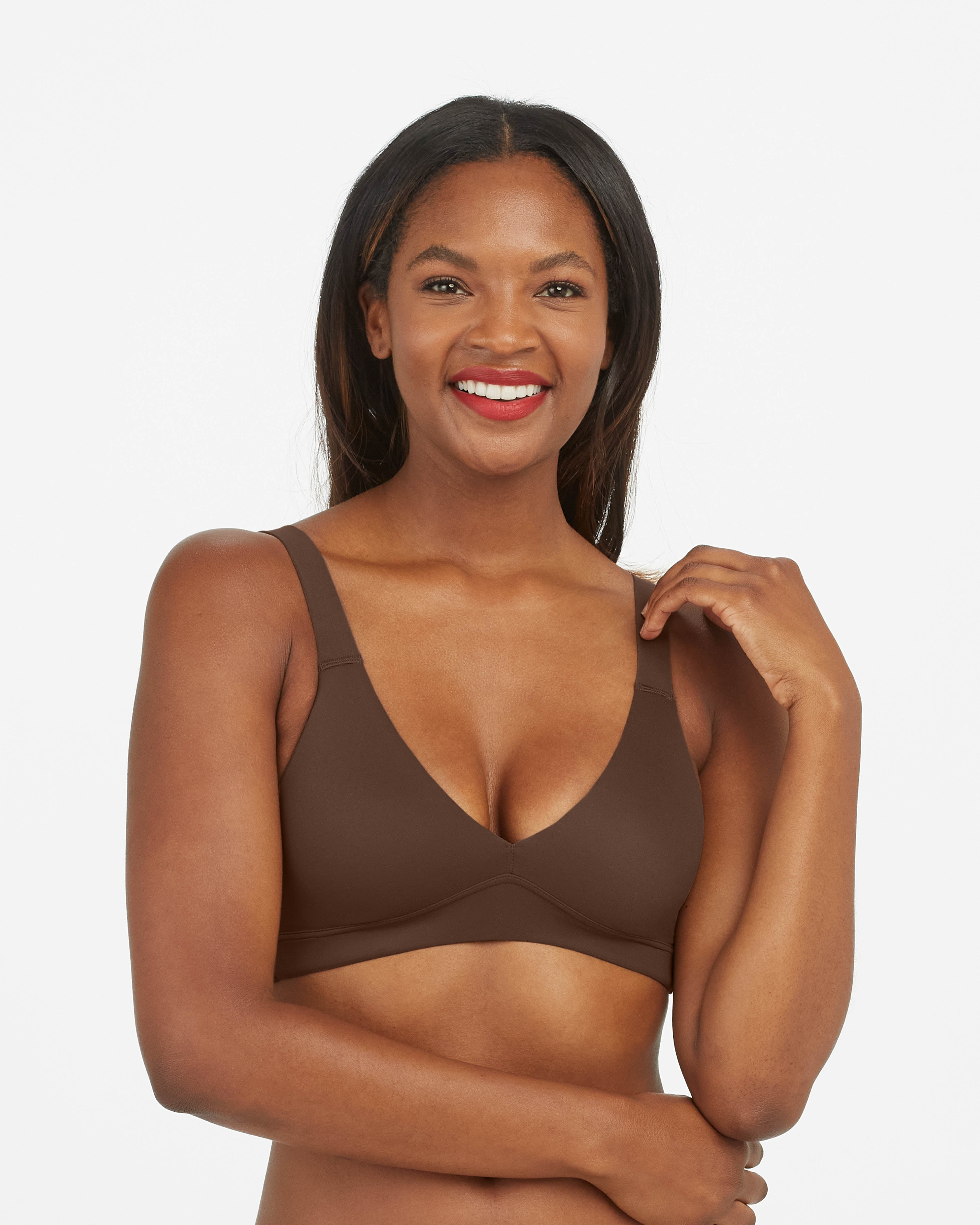 SPANX Smooth Comfort Unlined Bralette - Wireless Seamless Bra for Everyday Wear & Lounge - Perfect for Yoga, Work from Home & Relaxation