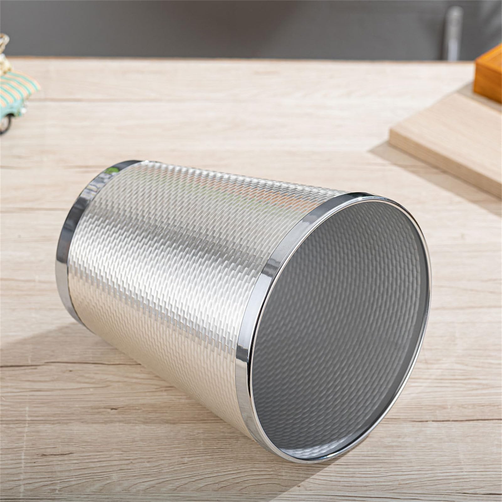 Multipurpose Metal Garbage Can & Plant Holder - Durable Waste Bin & Decorative Flower Pot for Home, Office, Garden | Perfect for Trash Disposal & Indoor/Outdoor Gardening