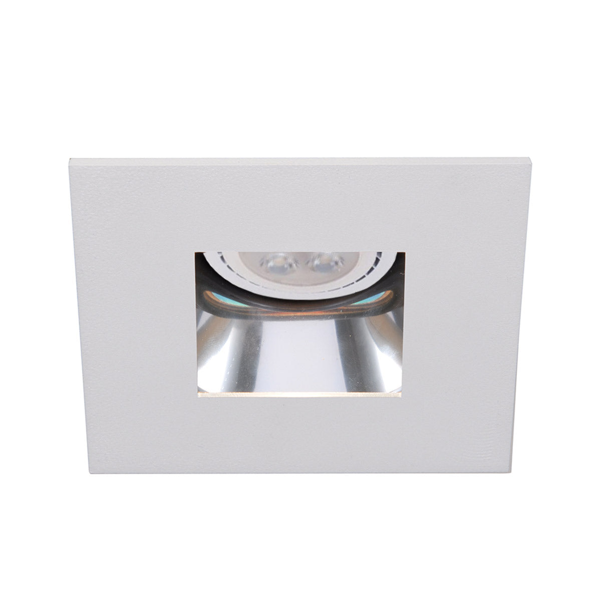4 Inch Low Voltage LED Recessed Trim - Specular Clear/White Finish - Perfect for Kitchen, Bathroom, and Living Room Lighting