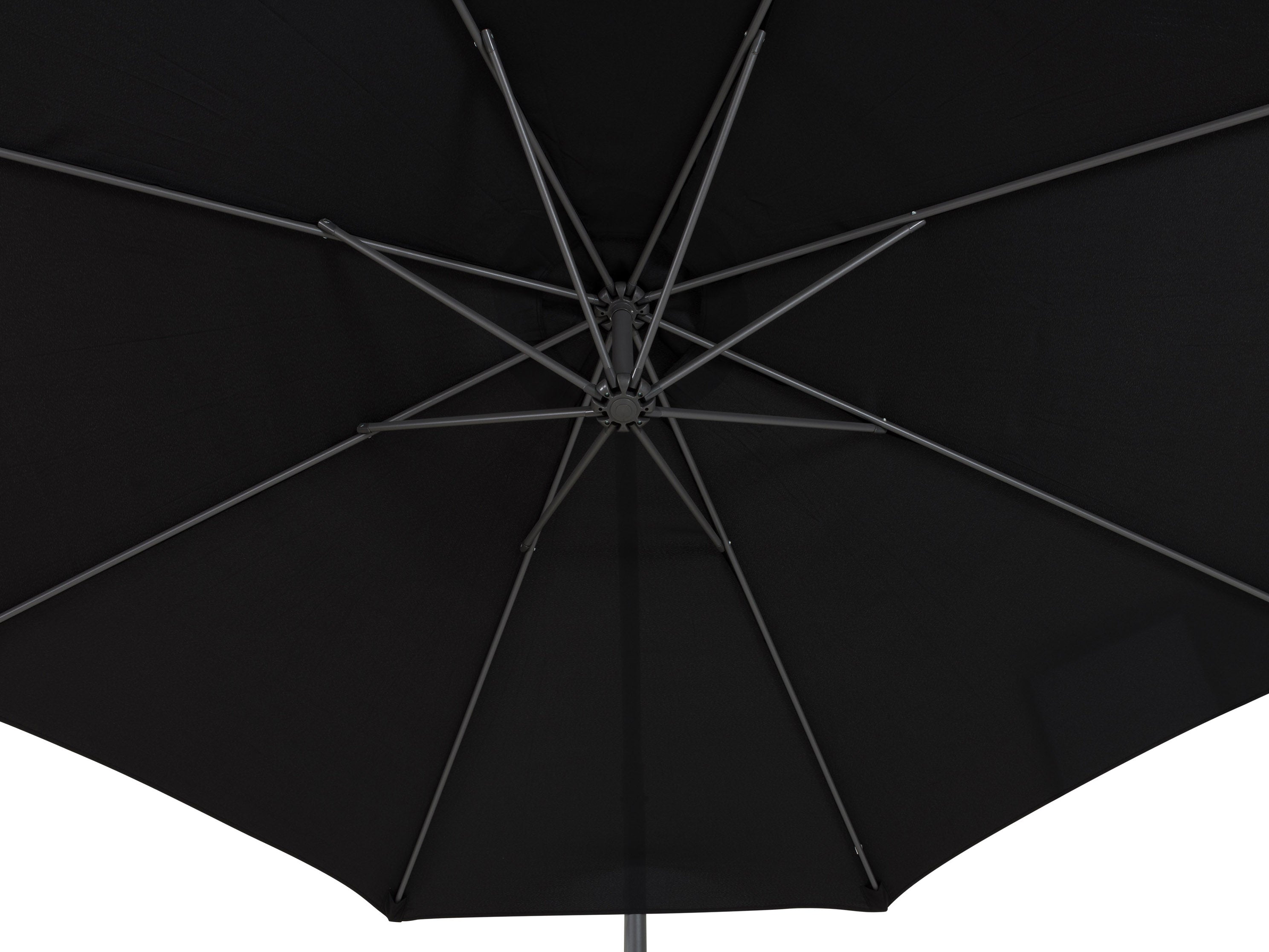 9.5ft Tilting Offset Patio Umbrella - Adjustable Cantilever Outdoor Umbrella with Wind Vent, Heavy Duty Steel Frame - Perfect for Poolside, Backyard, Deck, and Garden Shade (Black)