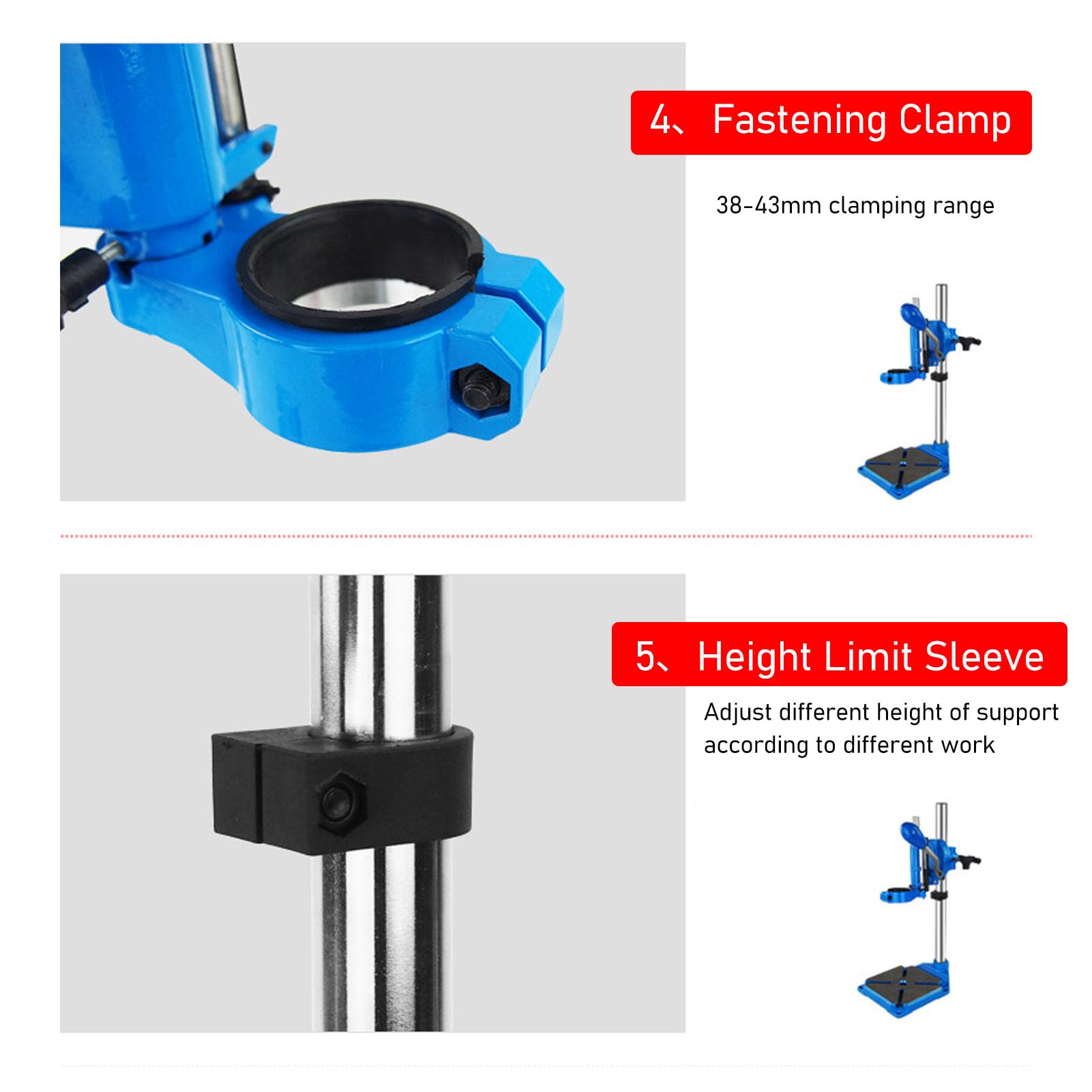 Multifunctional Electric Drill Guide Stand with Universal Bracket - 90 Degree Rotation Clamp for Precision Drilling | Perfect for Woodworking, Metalworking & DIY Home Projects
