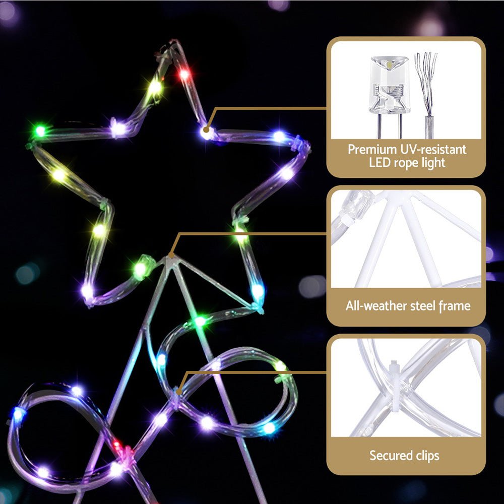 1.7m Christmas Tree with 230 RGB LED Lights - Pre-lit Holiday Decor for Home, Office & Party Decoration | Perfect for Living Room, Bedroom & Festive Celebrations