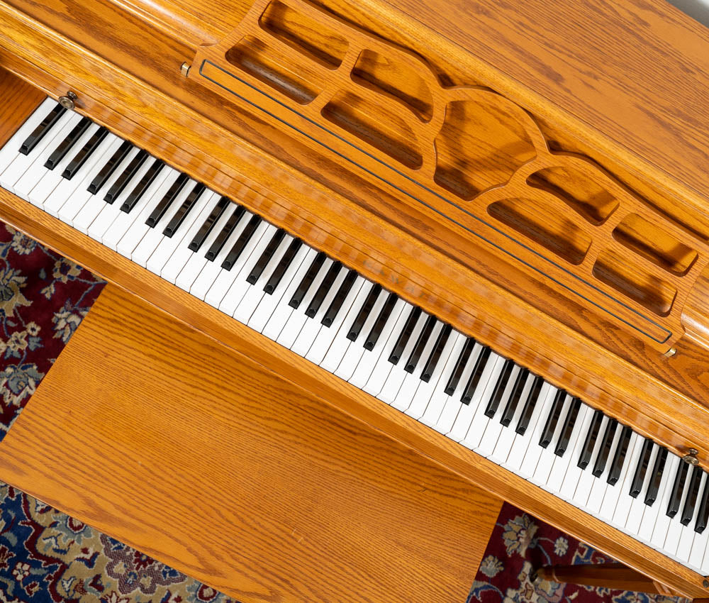 1997 Kawai 43 503M Upright Piano in Satin Oak - Limited Edition | Vintage Home Piano for Living Room, Music Studio & Collector's Display