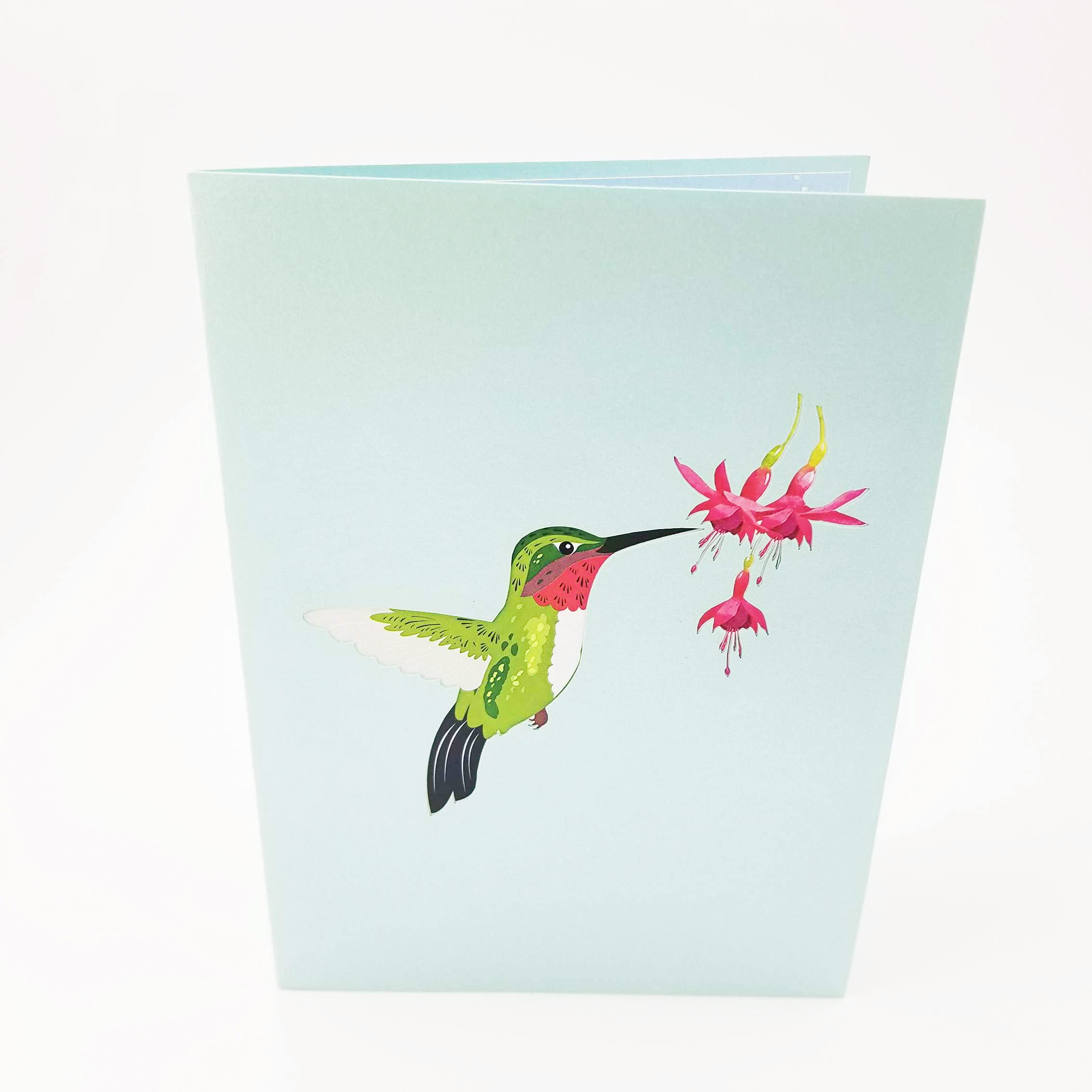 Hummingbird Pop Up Birthday Card - Unique 3D Greeting Card for Birthday, Anniversary, Valentine's Day & Thanksgiving | Perfect Gift for Bird Lovers & Kids | Great for Party Favors & Special Occasions