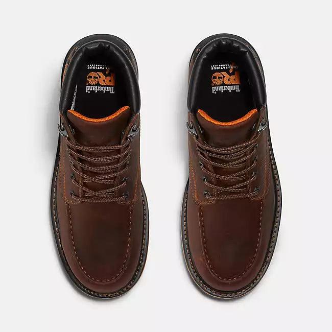 Gridworks 6 Inch Soft Toe Waterproof Brown Work Boots - Durable & Comfortable for Construction, Hiking & Outdoor Work