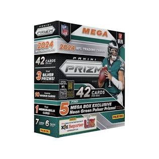 2024 Panini Prizm Football Mega Box - Premium Trading Cards Collection for NFL Fans | Perfect for Collectors, Investors & Fantasy Sports Enthusiasts