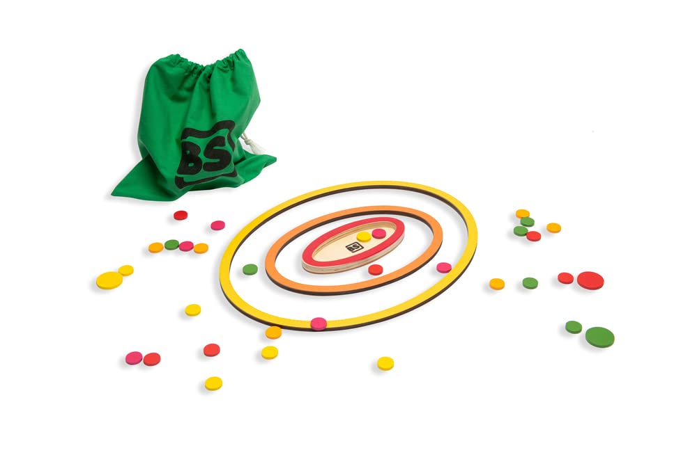 BS Toys Wooden Tiddlywinks Game - Fun & Educational Indoor Activity for 2-4 Players - Improves Hand-Eye Coordination & Fine Motor Skills - 100% FSC Certified Retro Design - Perfect for Kids Ages 6+ (Family Game Night, Birthday Parties, Classroom Activities)
