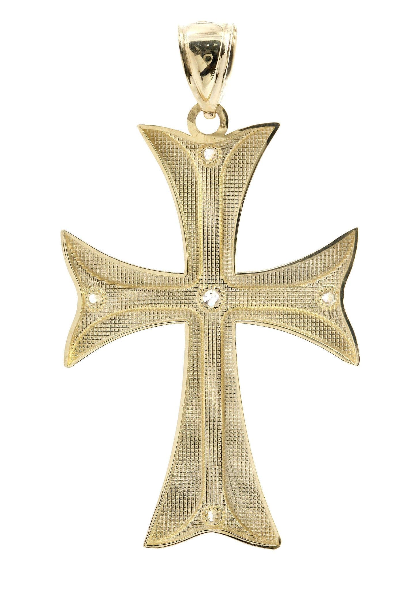 10K Gold Cross Pendant Necklace for Women & Men - 7.6 Grams Religious Jewelry Gift for Baptism, First Communion & Everyday Wear