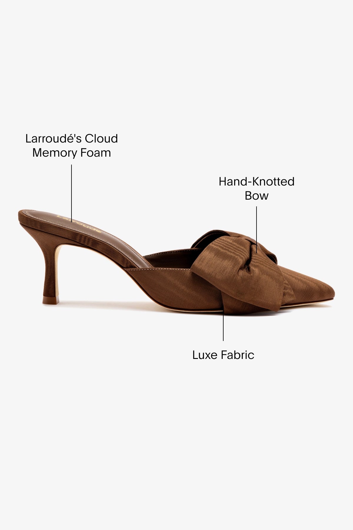 Mini Elle Pump In Cinnamon Fabric - Women's Comfortable Low Heel Dress Shoes for Work, Wedding & Party | Breathable Fabric & Cushioned Insole