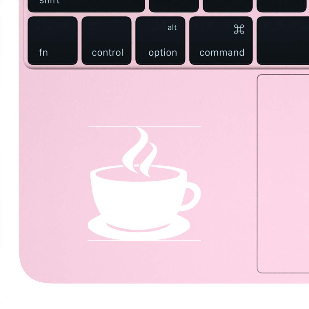 Premium Waterproof Vinyl Decal Stickers for Coffee Mugs - ANDGEST White Coffee Cup Set of 2 - Perfect for Laptop, Phone, Helmet, Car Window, Bumper, Door & Wall Decoration - Great Gift for Coffee Lovers & Home Office Decor
