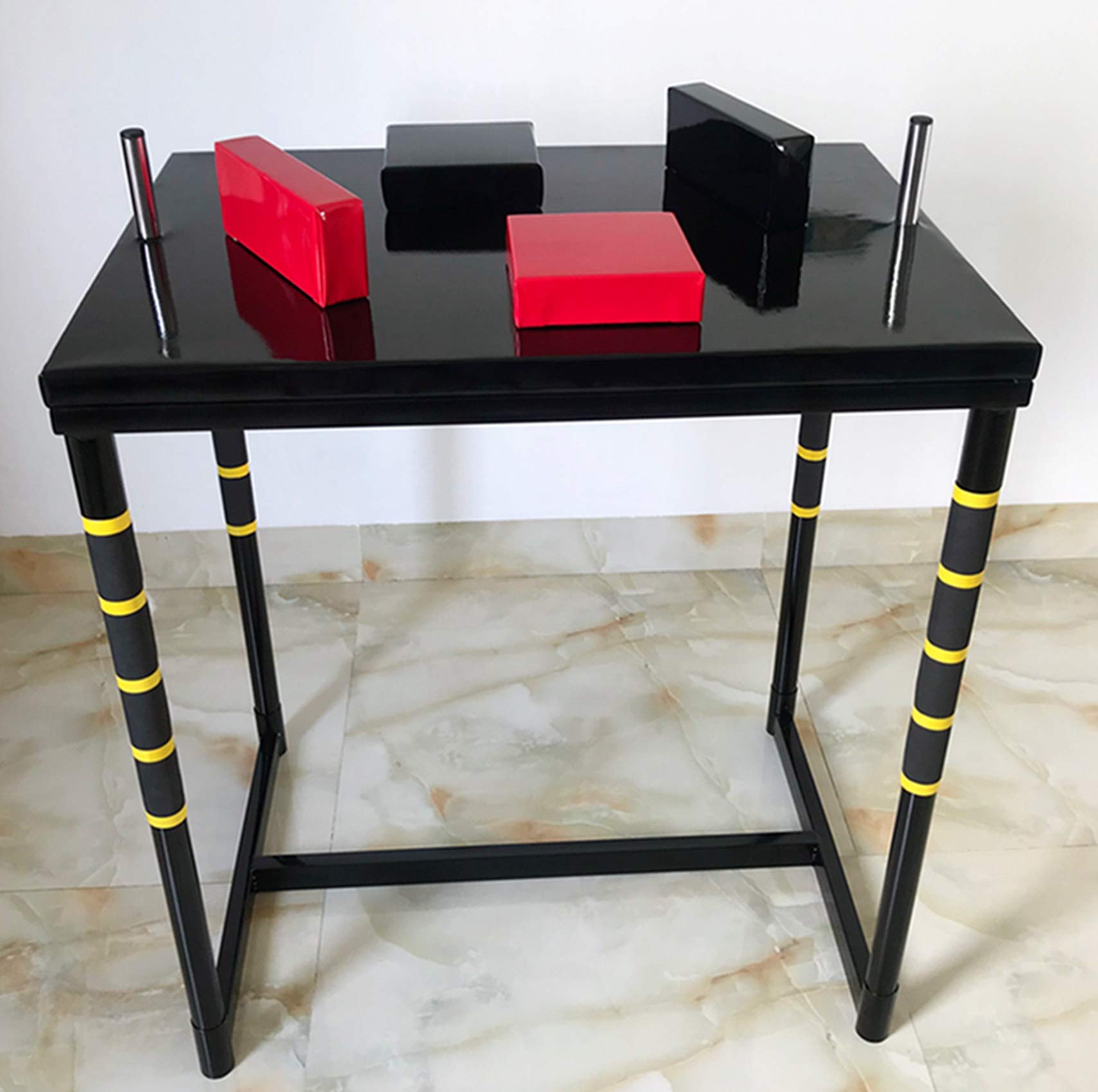 Professional Arm Wrestling Table with Detachable Wrist Support - Heavy Duty Home Gym Equipment for Strength Training & Competitions (Black) | Perfect for Home Gyms, Fitness Centers & Arm Wrestling Tournaments