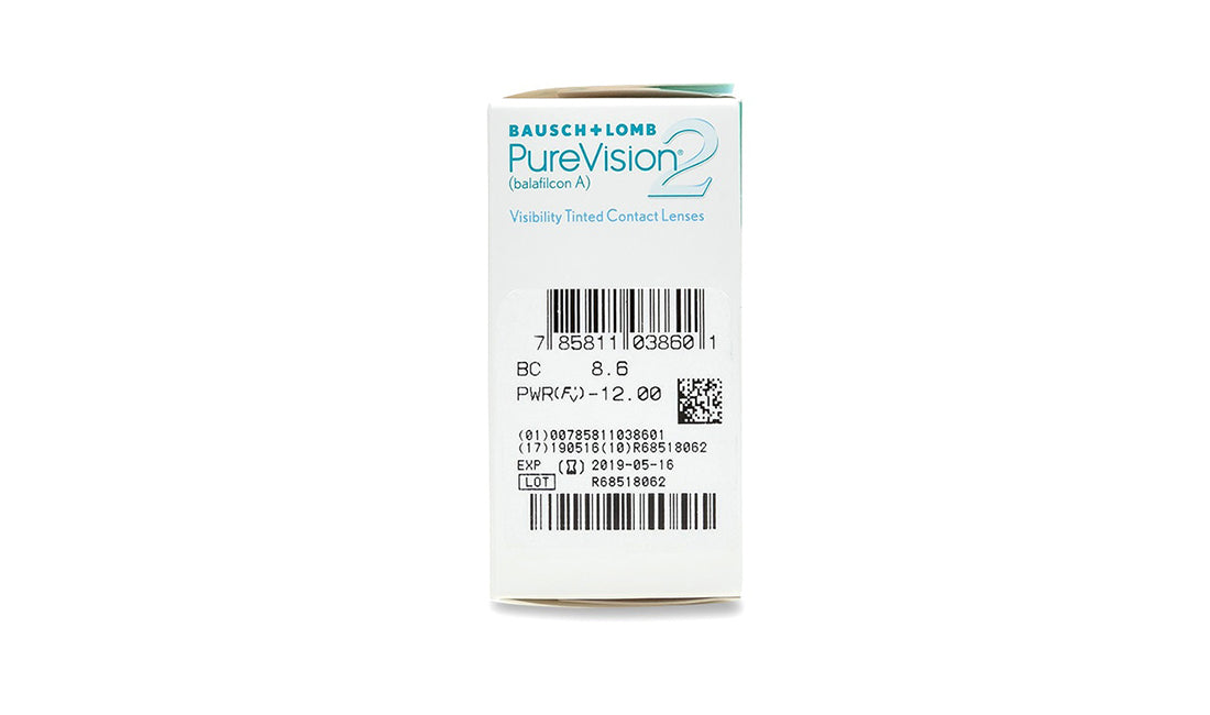 PureVision 2 Contact Lenses - 6 Pack Box | Monthly Disposable Soft Lenses for Clear Vision | Perfect for Daily Wear, Sports & Outdoor Activities
