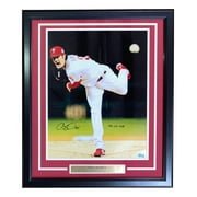 Cole Hamels Autographed 16x20 Framed Photo - Philadelphia Phillies 2008 World Series MVP - Limited Edition Baseball Memorabilia - Perfect for Sports Collectors and Phillies Fans - Display in Home, Office, or Man Cave