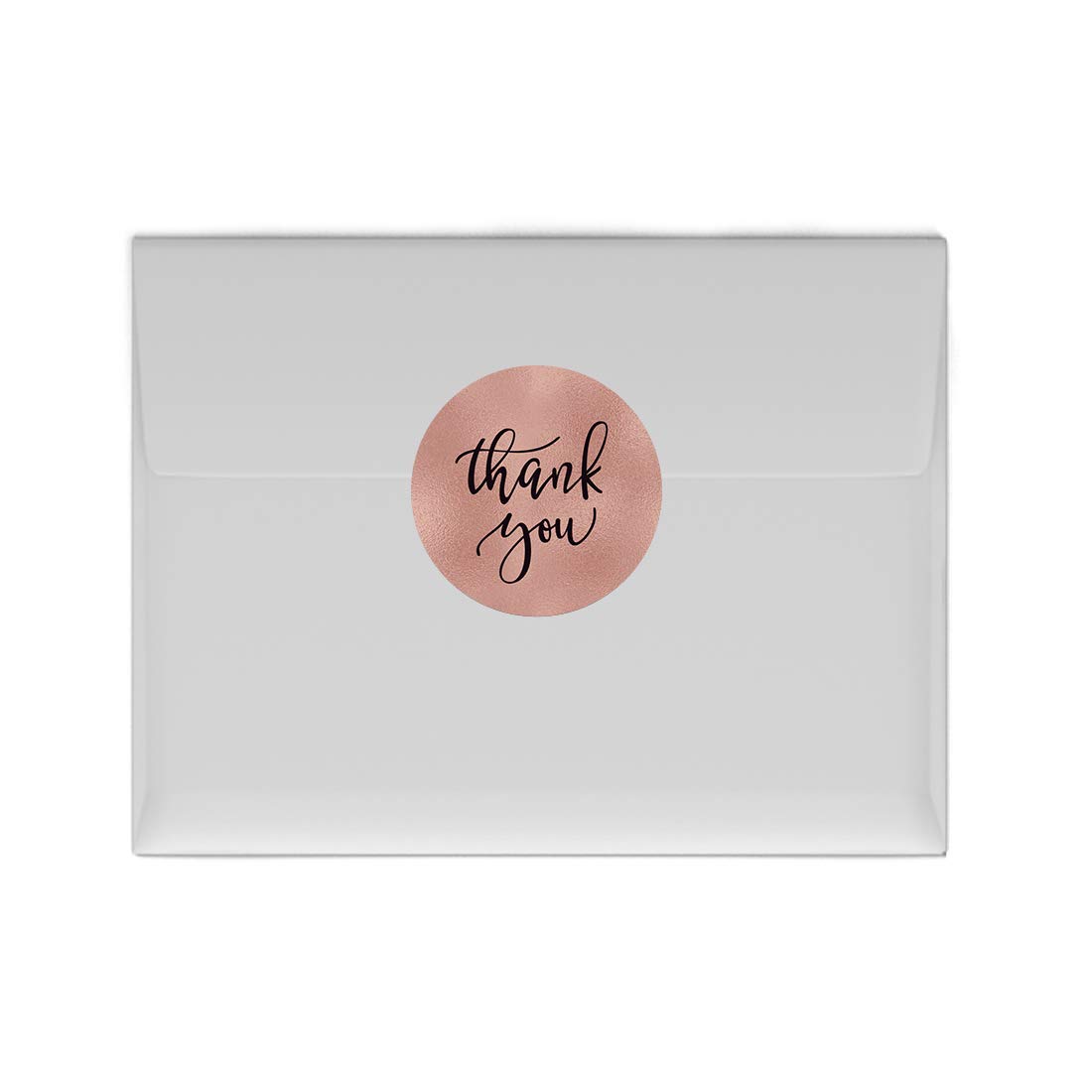 Andaz Press 80-Pack 2-Inch Round Thank You Stickers - Rose Gold Glitter Foil Labels with Coco Script for Gift Wrapping, Party Favors & Wedding Decorations