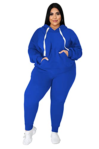 Tycorwd Women's Plus Size Two Piece Sweatsuit Set - Long Sleeve Lounge Wear & Tracksuit Outfit for Casual, Workout & Home Relaxation