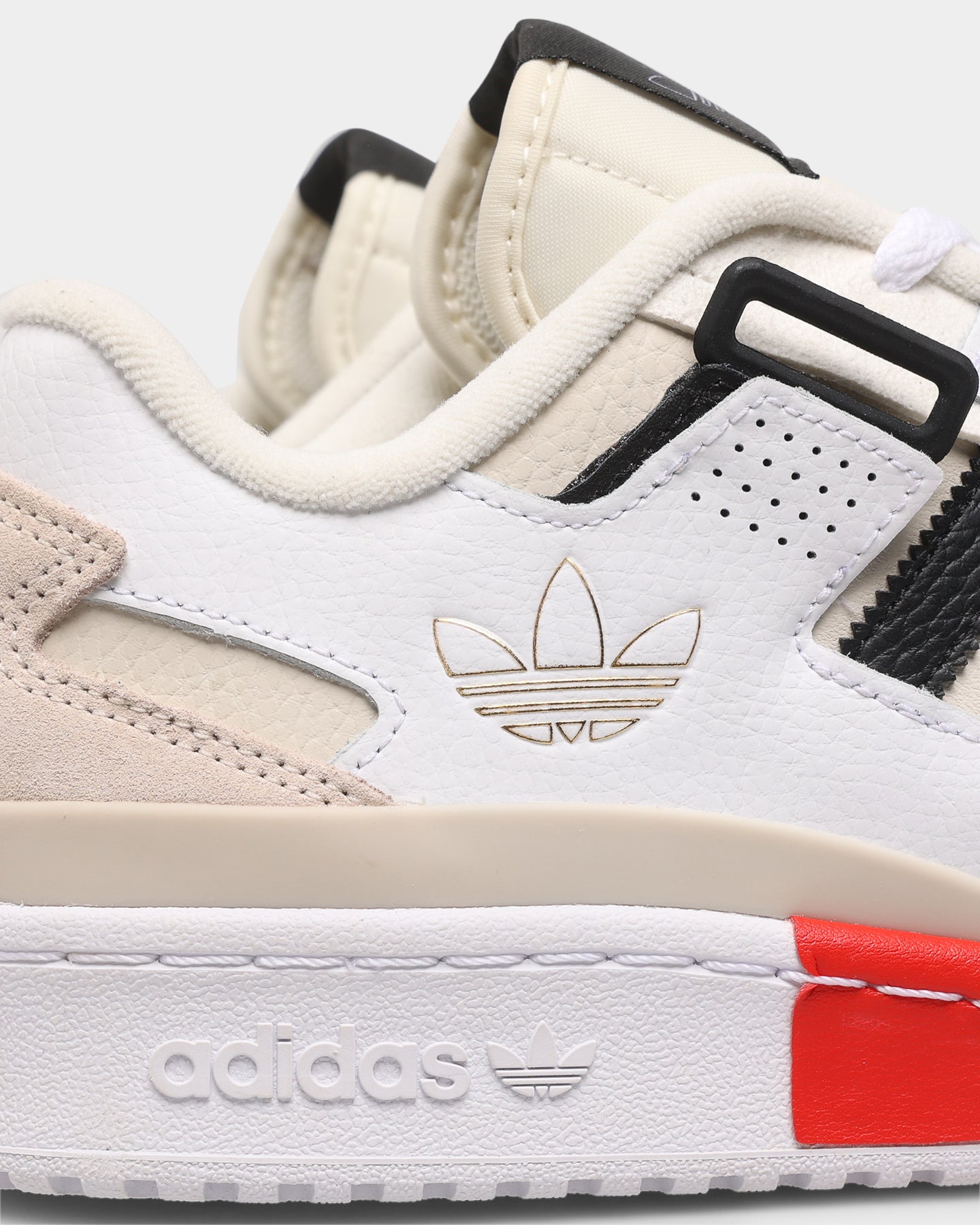 Adidas Forum Exhibit Low Sneakers - White/Black/Red - Men's Casual Shoes for Streetwear & Everyday Comfort