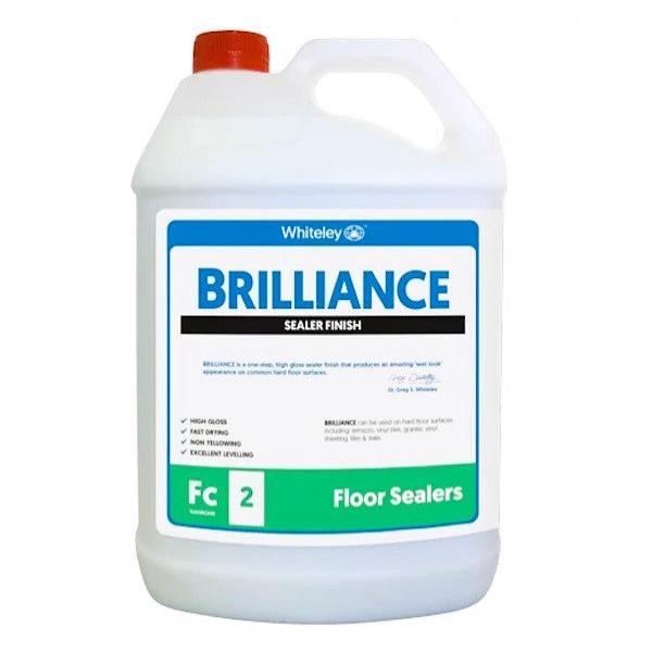Whiteley Brilliance 5Lt Floor Sealer and Finish - High Gloss Wood Floor Protection for Homes, Offices & Commercial Spaces