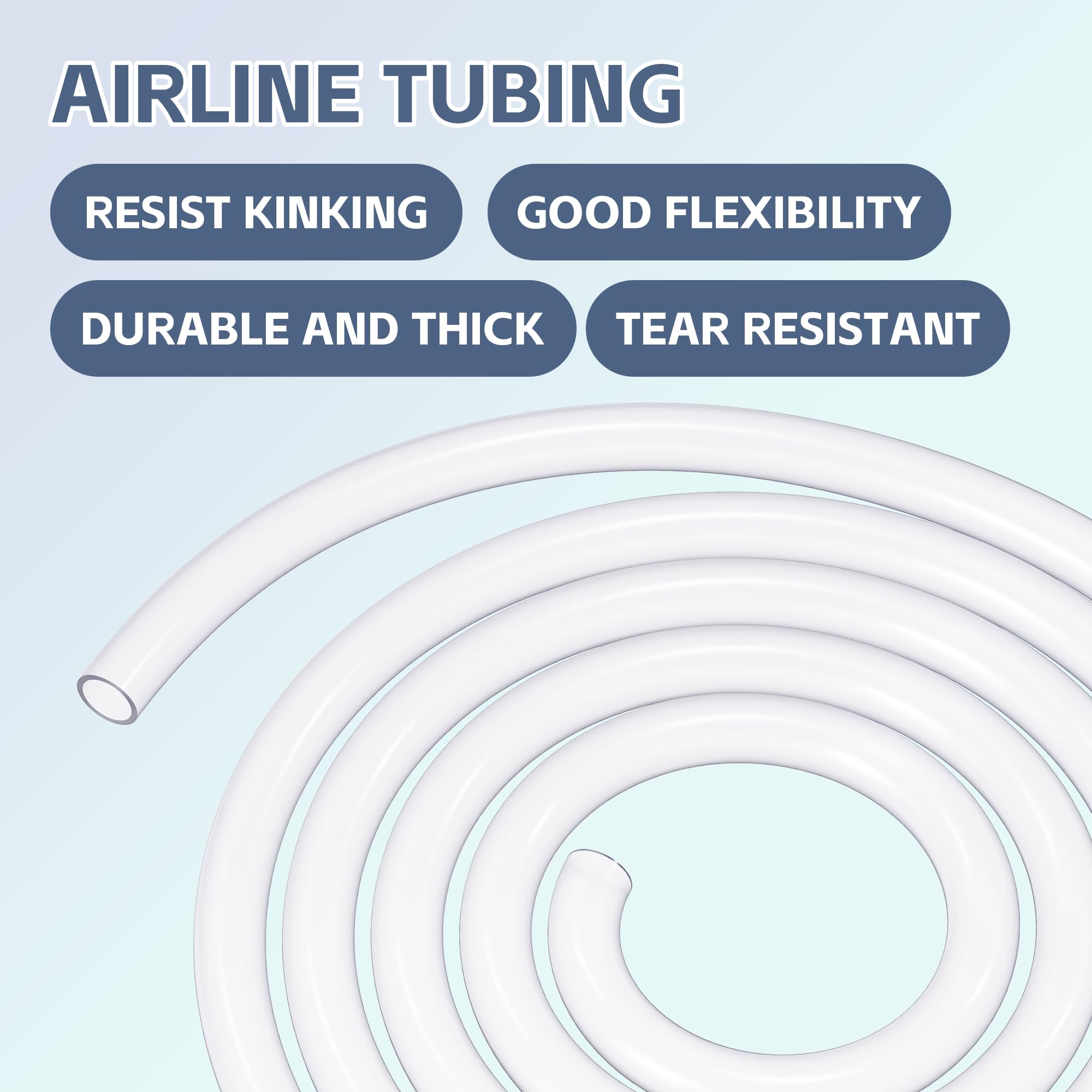 10 Feet Clear Silicone Aquarium Airline Tubing - 3/16
