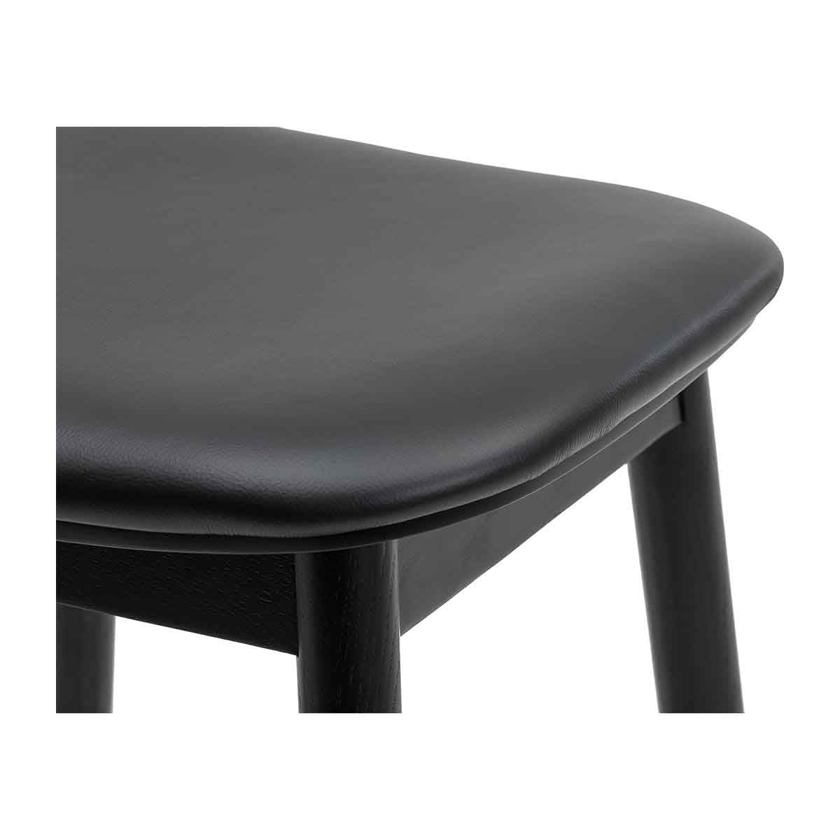 Premium Lando Leather Backless Bar Stool - Modern Counter Height Stool for Kitchen Island, Breakfast Nook & Home Bar - Comfortable PU Leather Seat with Chrome Metal Base