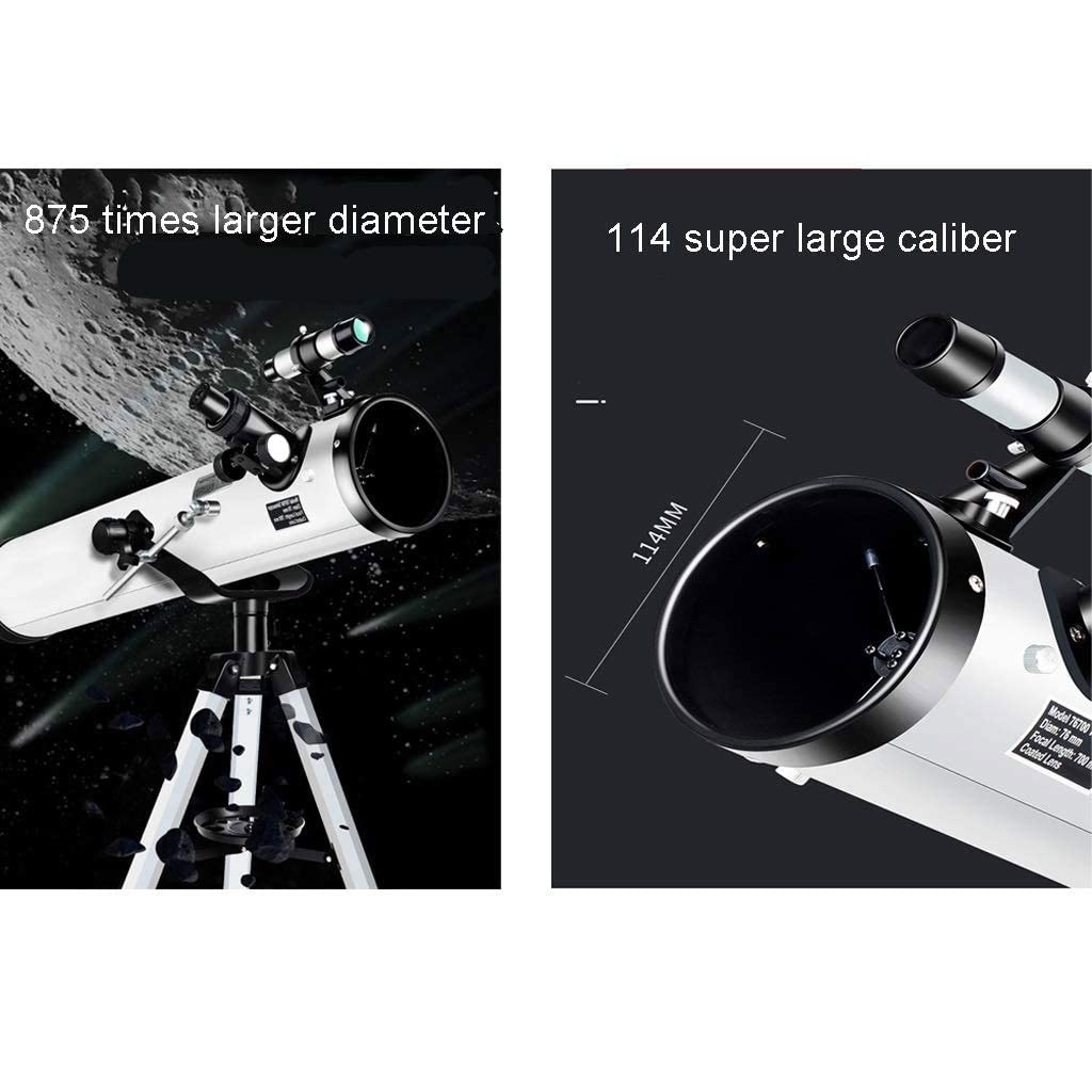 CRBUDY 700mm Focal Length Astronomical Telescope for Adults & Kids - Adjustable Astronomy Telescope with Tripod & Phone Adapter - Perfect for Stargazing, Moon Observation & Astrophotography (Vitamin D)