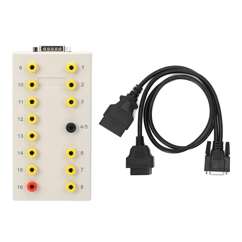 Qiilu Professional OBD2 Car Diagnostic Scanner Tool - Auto Fault Code Reader & Tester with OBD Connect Cable & Pin Out Box for Vehicle Maintenance & Repair