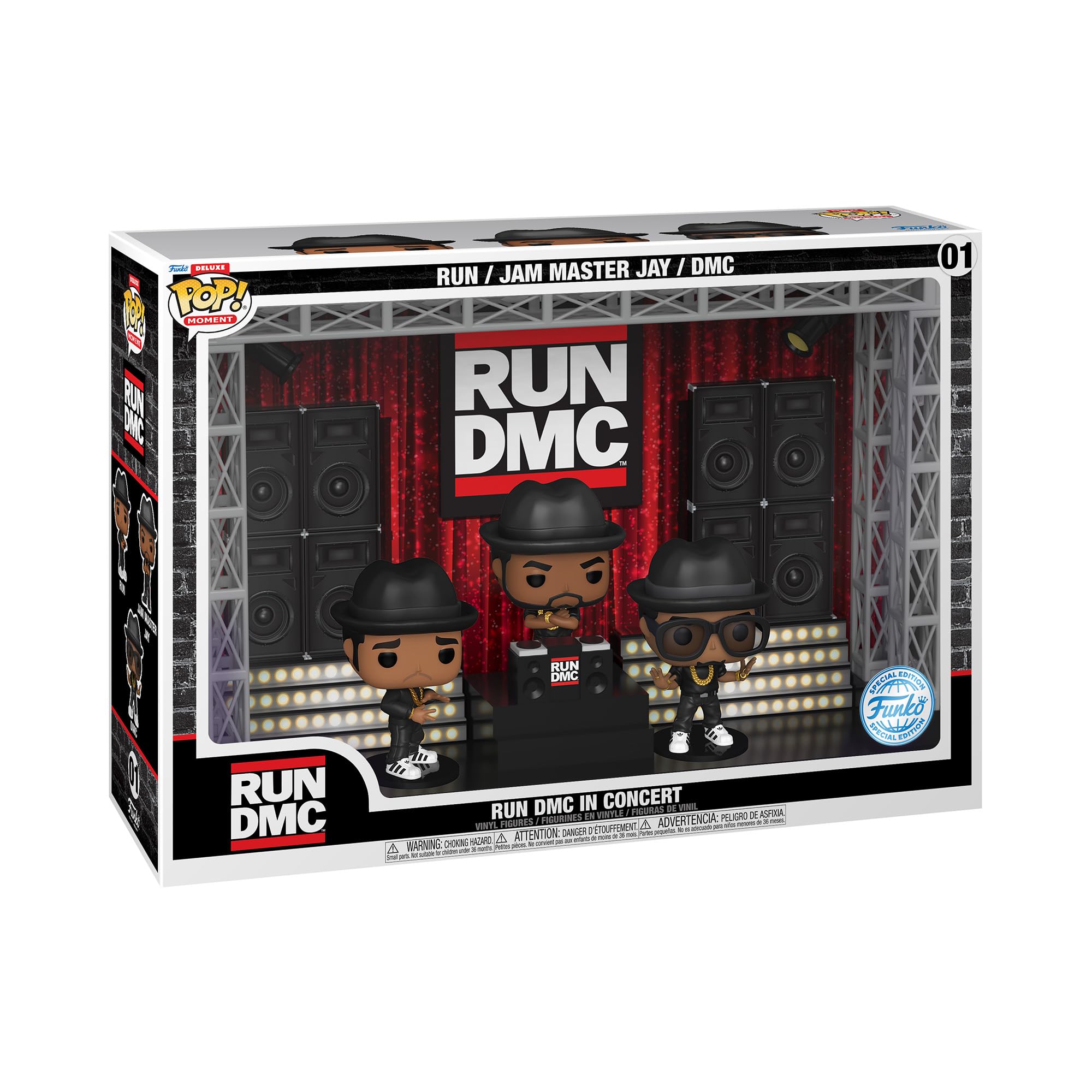 Funko Pop! Deluxe Run DMC in Concert Vinyl Figure - Limited Edition Collectible for Music Fans & Pop Culture Enthusiasts - Perfect for Home Decor, Office Display & Gift Giving