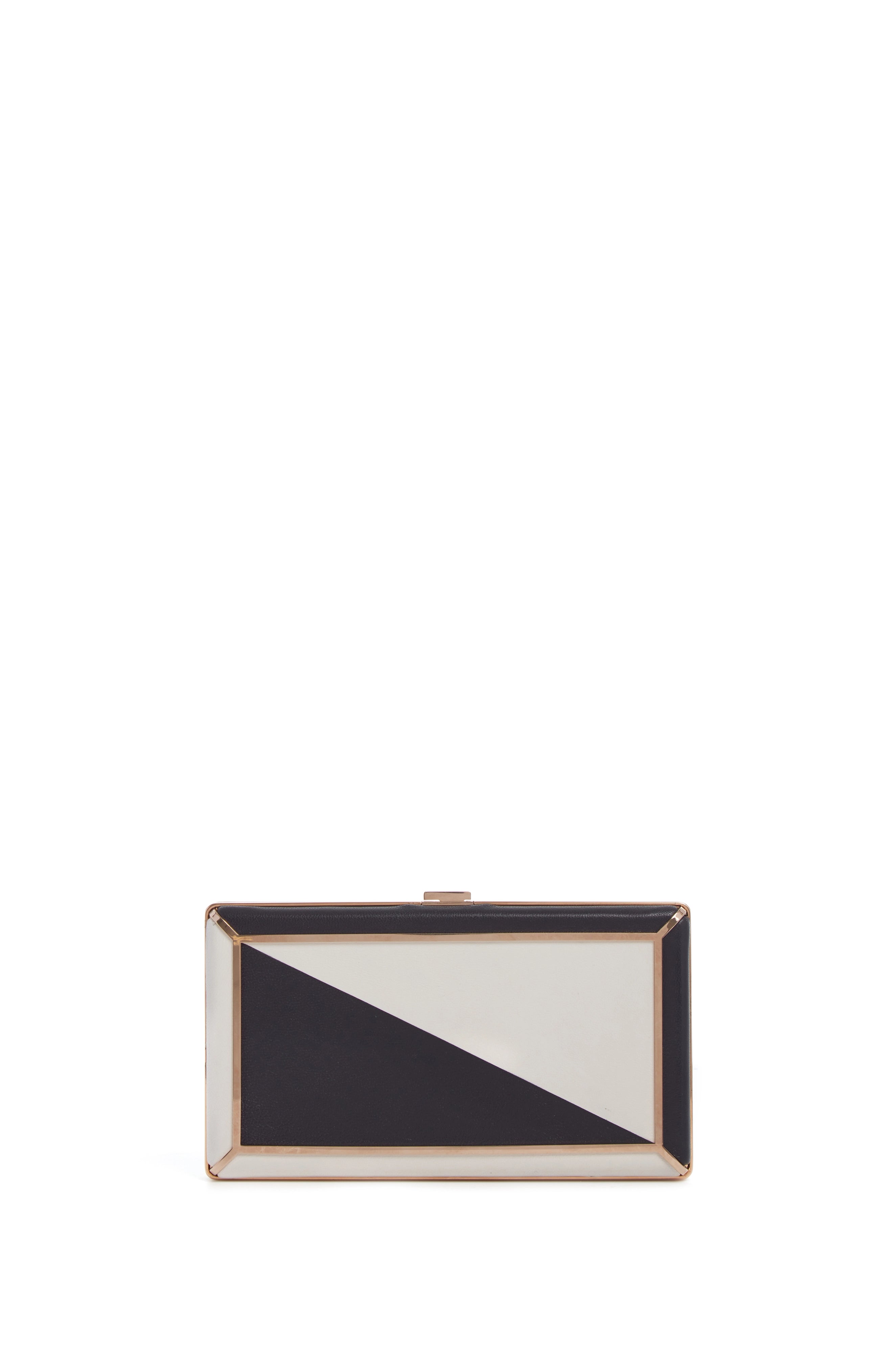 Luxury Callas Clutch Bag in Navy & Ivory Nappa Leather - Elegant Women's Evening Clutch for Parties, Weddings & Special Occasions