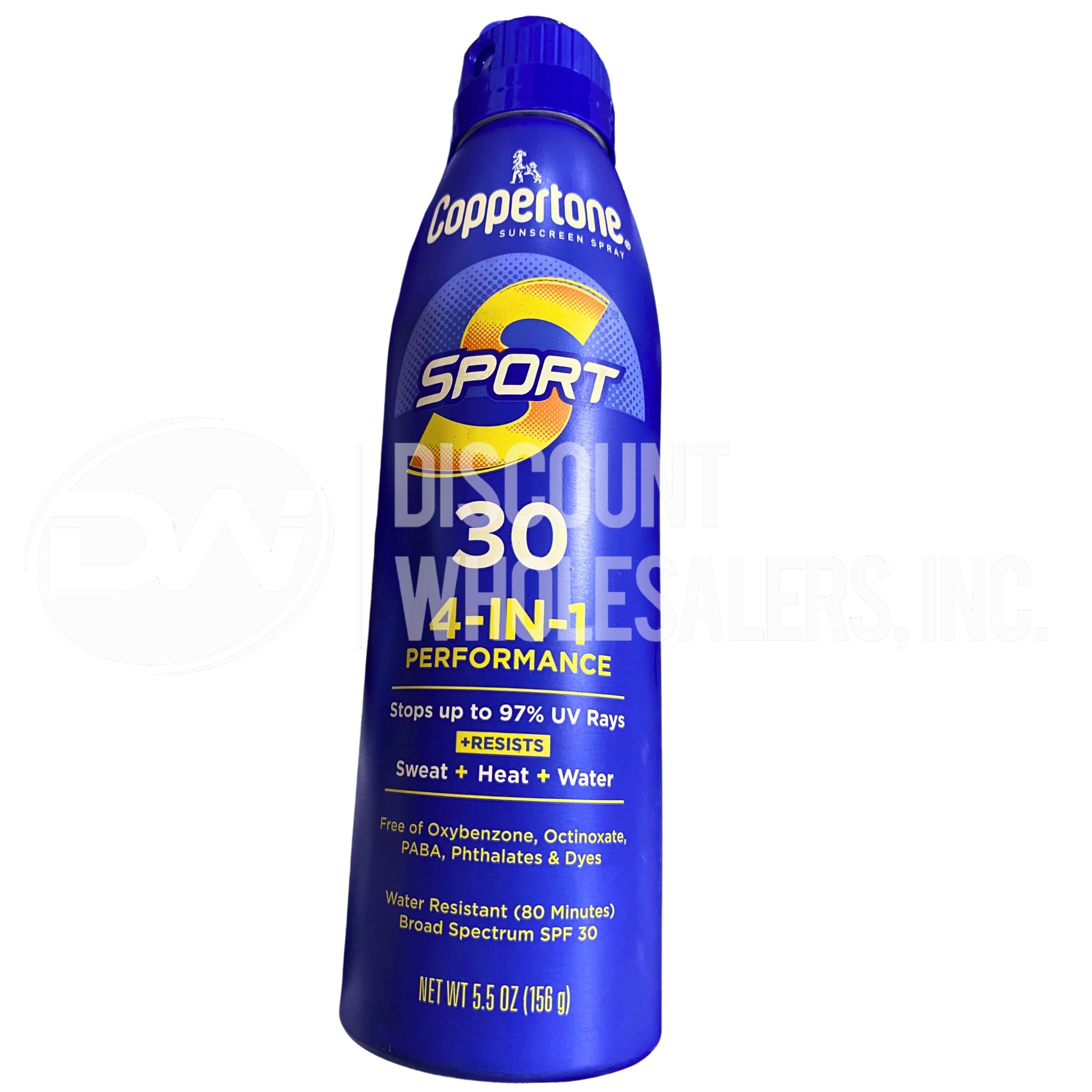 Coppertone Sport 30 SPF Sunscreen Lotion 4-in-1 Performance 5.5 Fl Oz (50 Pack) - Waterproof Sweatproof Protection for Outdoor Sports, Swimming & Beach Activities