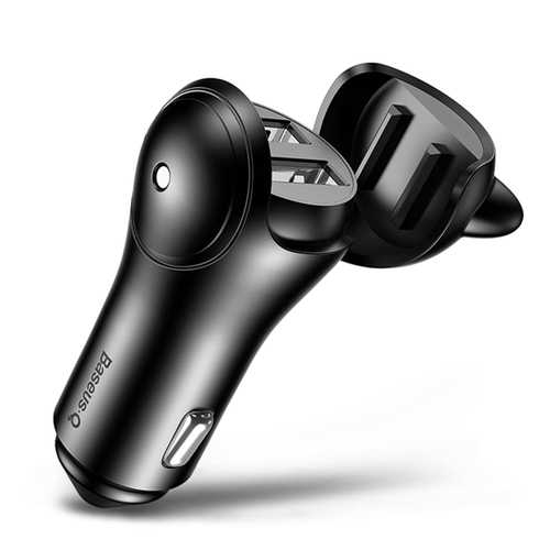 Baseus 3A Fast Dual USB Car Charger for iPhone X 8 Plus OnePlus 5T Xiaomi 6 Mi A1 Samsung S8 Huawei P10 - Quick Charge in Your Car for Phones & Tablets