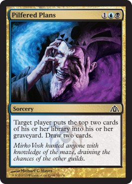 Magic The Gathering - Pilfered Plans (90) - Dragon's Maze Foil Card - MTG Collectible Trading Card Game - Perfect for Deck Building & Strategy Games