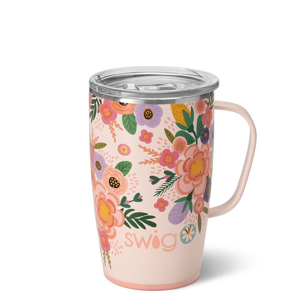 18oz Full Bloom Travel Mug - Insulated Stainless Steel Coffee Thermos for Hot & Cold Drinks - Perfect for Commuting, Hiking, and Office Use