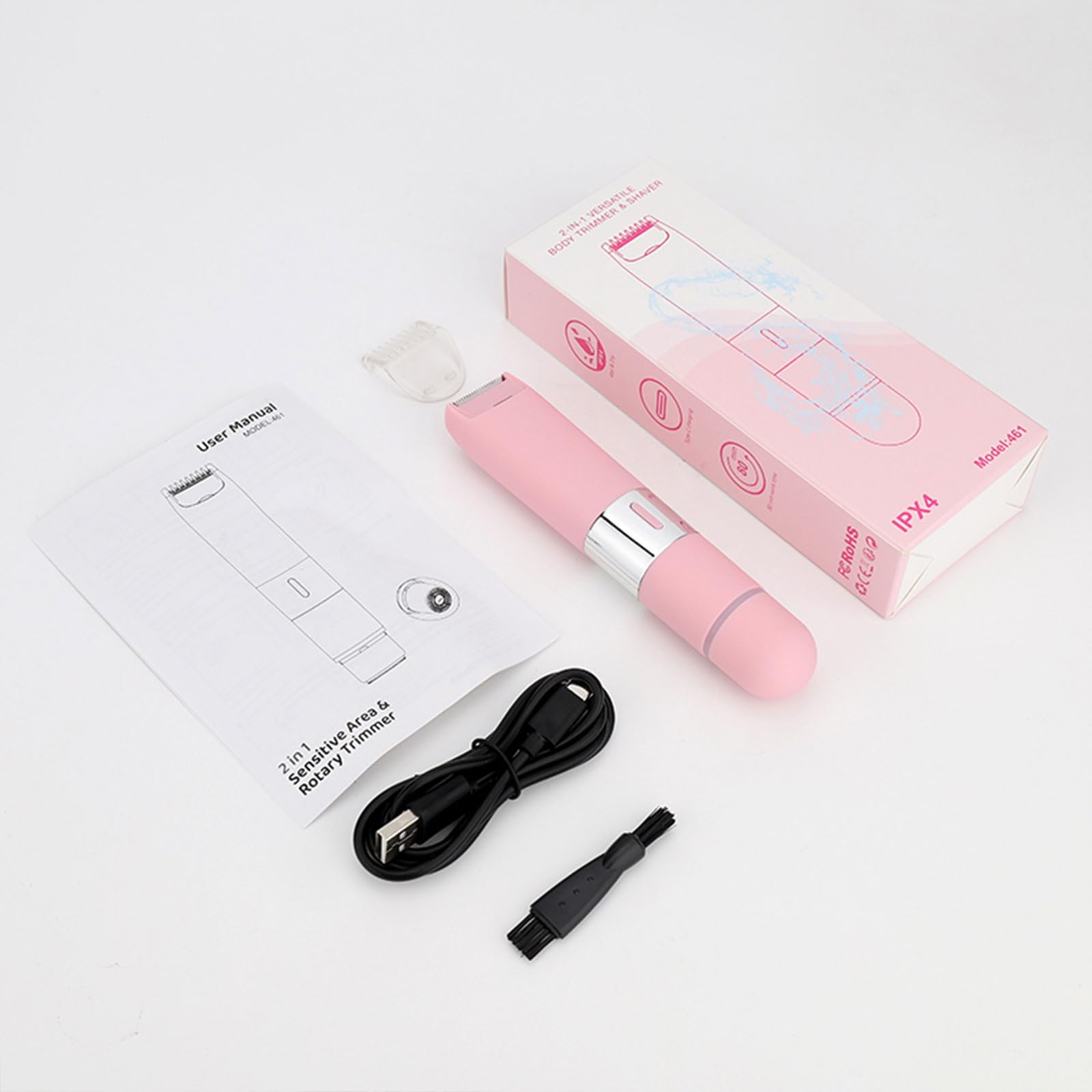Electric Hair Shaver for Women - Rechargeable & Washable Body Hair Remover with ABS Texture - Perfect for Legs, Arms, Bikini Line & Underarms at Home or Travel